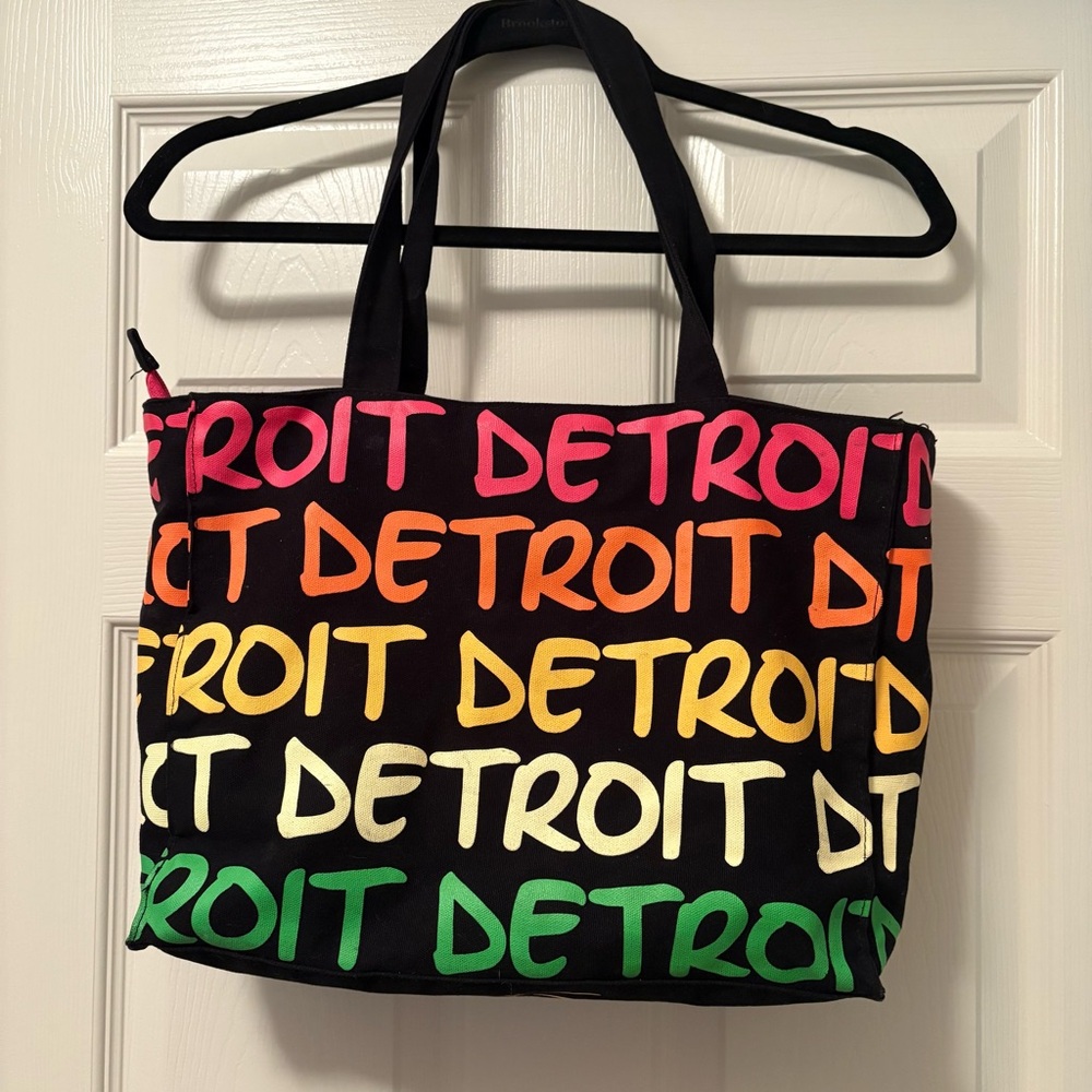 Robin Ruth Colorful Gradient “Detroit” Tote Bag